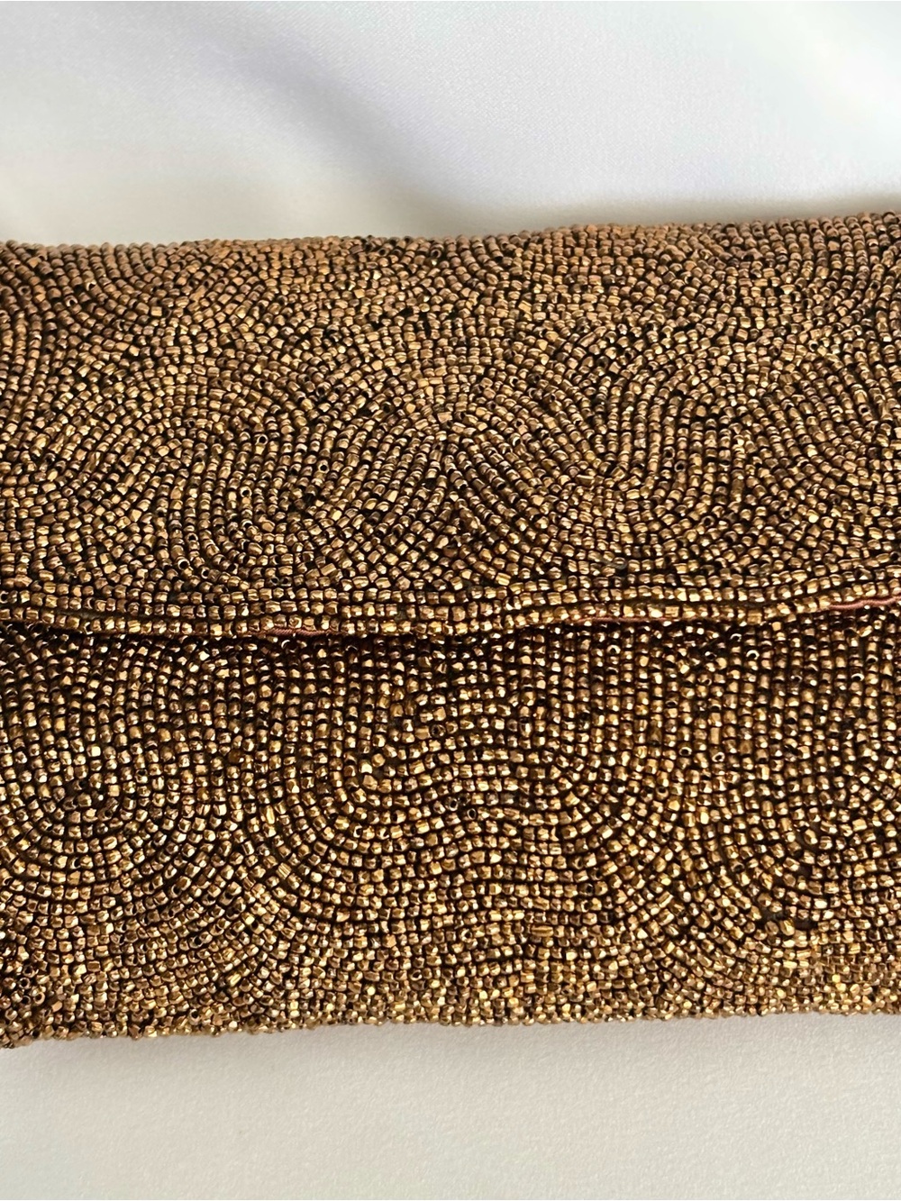 Vintage Walborg Bronze Beaded Evening Clutch Purse Made in Japan - Picture 4 of 10